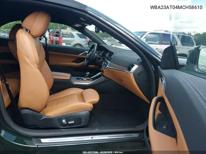 2021 BMW 430I VIN: WBA23AT04MCH58610 Lot: 45237898