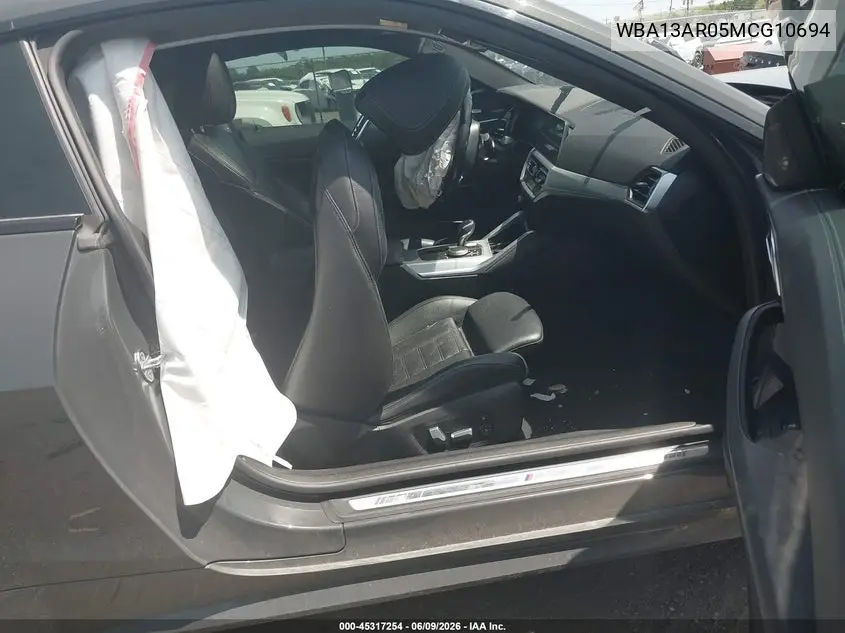 2021 BMW M440I xDrive VIN: WBA13AR05MCG10694 Lot: 45317254