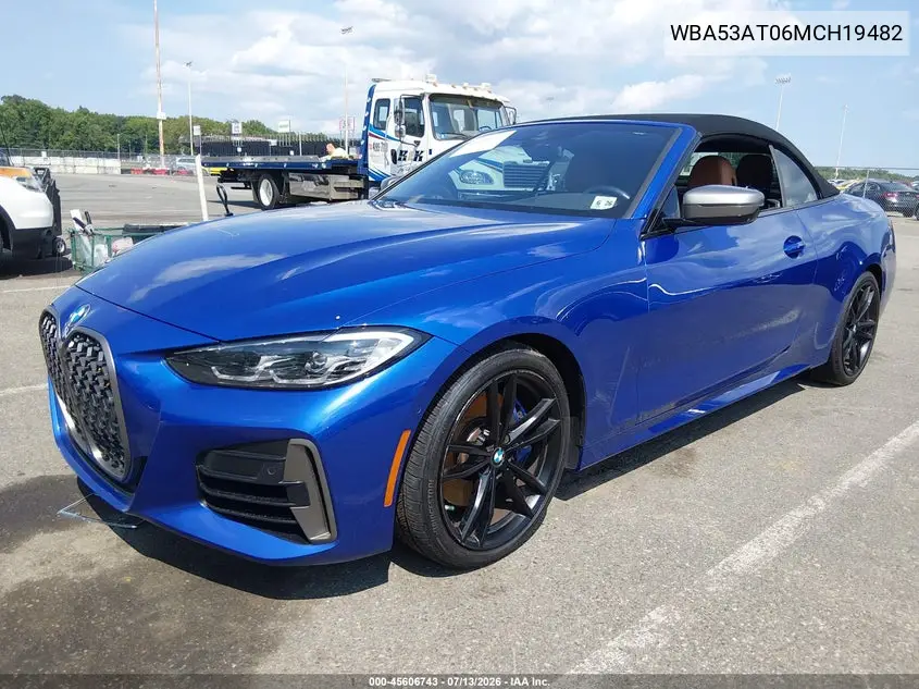 2021 BMW M440I VIN: WBA53AT06MCH19482 Lot: 45606743