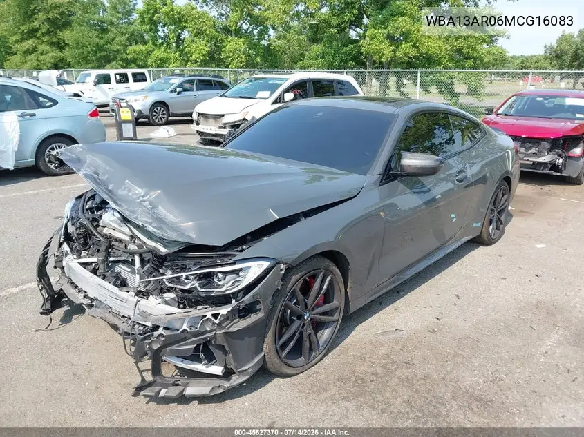 2021 BMW M440I xDrive VIN: WBA13AR06MCG16083 Lot: 45627370