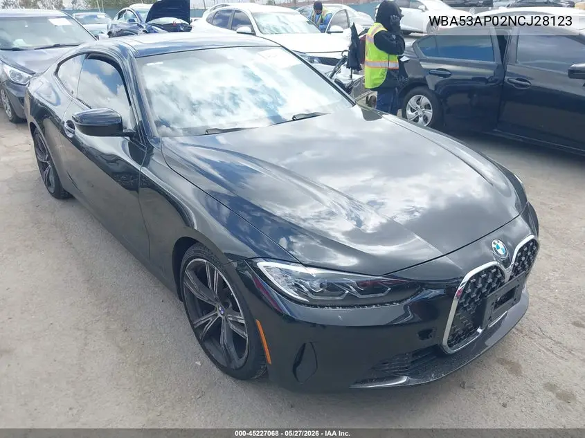 2022 BMW 430I VIN: WBA53AP02NCJ28123 Lot: 45227068