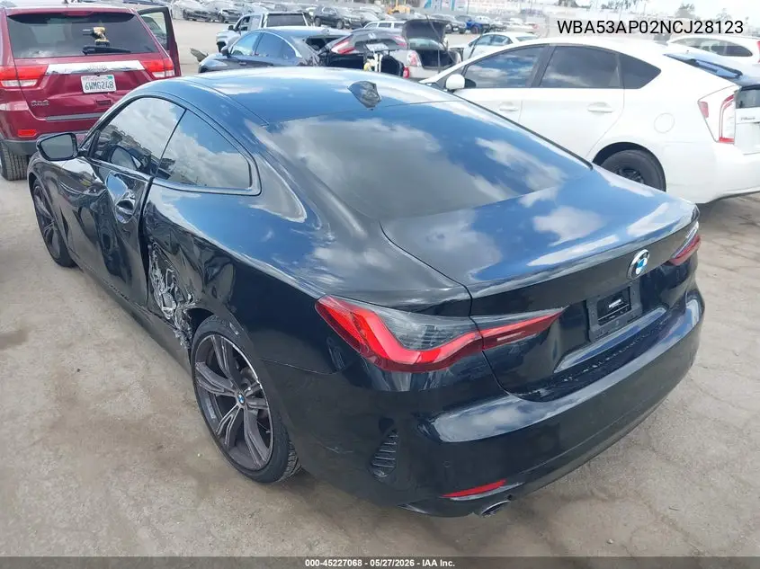2022 BMW 430I VIN: WBA53AP02NCJ28123 Lot: 45227068