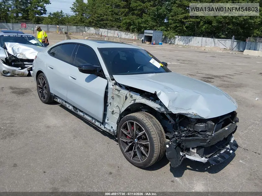 2022 BMW M440I Gran Coupe xDrive VIN: WBA13AW01NFM54803 Lot: 45517738