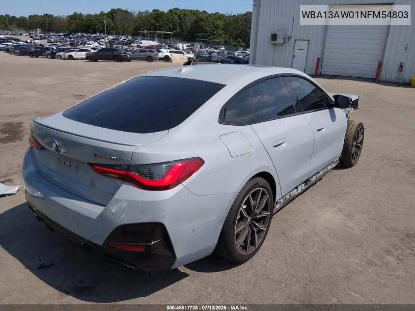 2022 BMW M440I Gran Coupe xDrive VIN: WBA13AW01NFM54803 Lot: 45517738