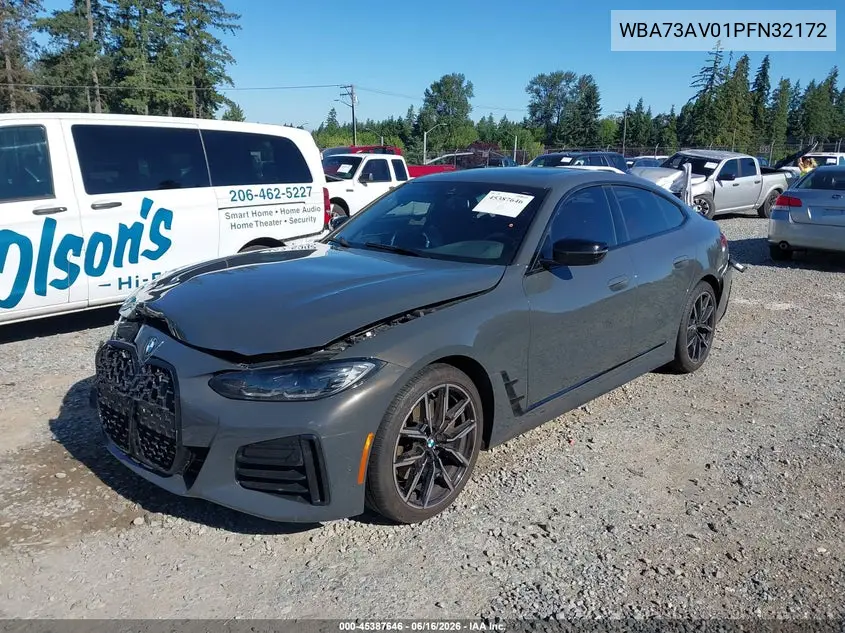 2023 BMW 430I Gran Coupe xDrive VIN: WBA73AV01PFN32172 Lot: 45387646