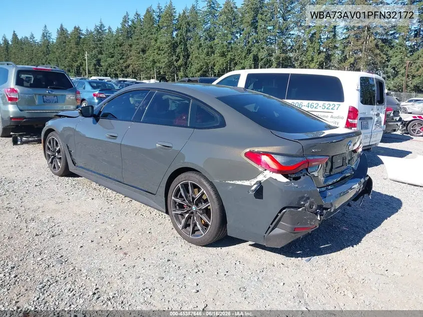 2023 BMW 430I Gran Coupe xDrive VIN: WBA73AV01PFN32172 Lot: 45387646