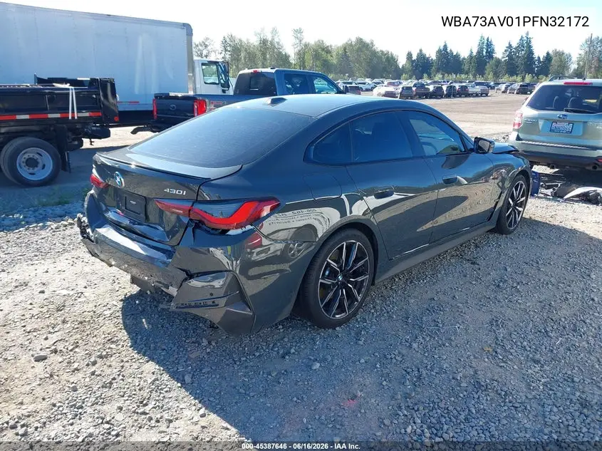 2023 BMW 430I Gran Coupe xDrive VIN: WBA73AV01PFN32172 Lot: 45387646
