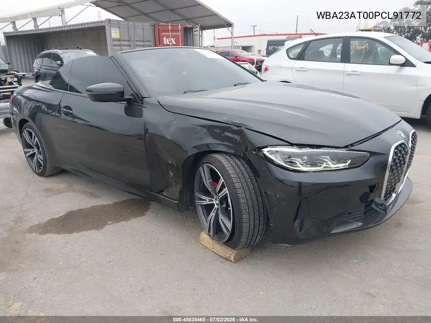 2023 BMW 430I VIN: WBA23AT00PCL91772 Lot: 45535465