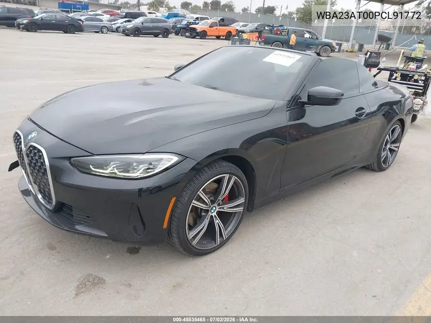 2023 BMW 430I VIN: WBA23AT00PCL91772 Lot: 45535465