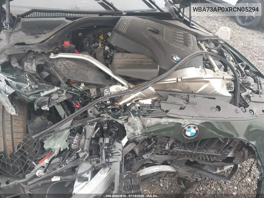 2024 BMW 430I xDrive VIN: WBA73AP0XRCN05294 Lot: 45652616