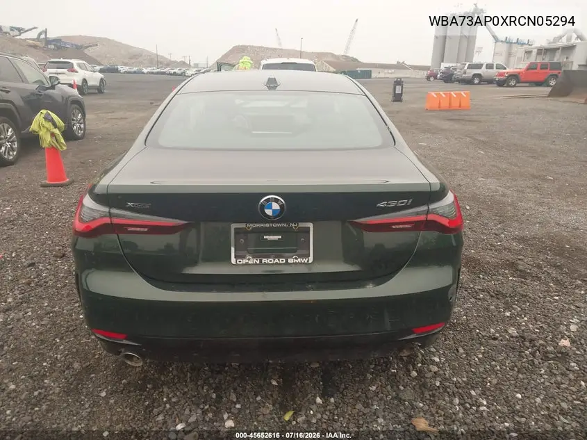 2024 BMW 430I xDrive VIN: WBA73AP0XRCN05294 Lot: 45652616