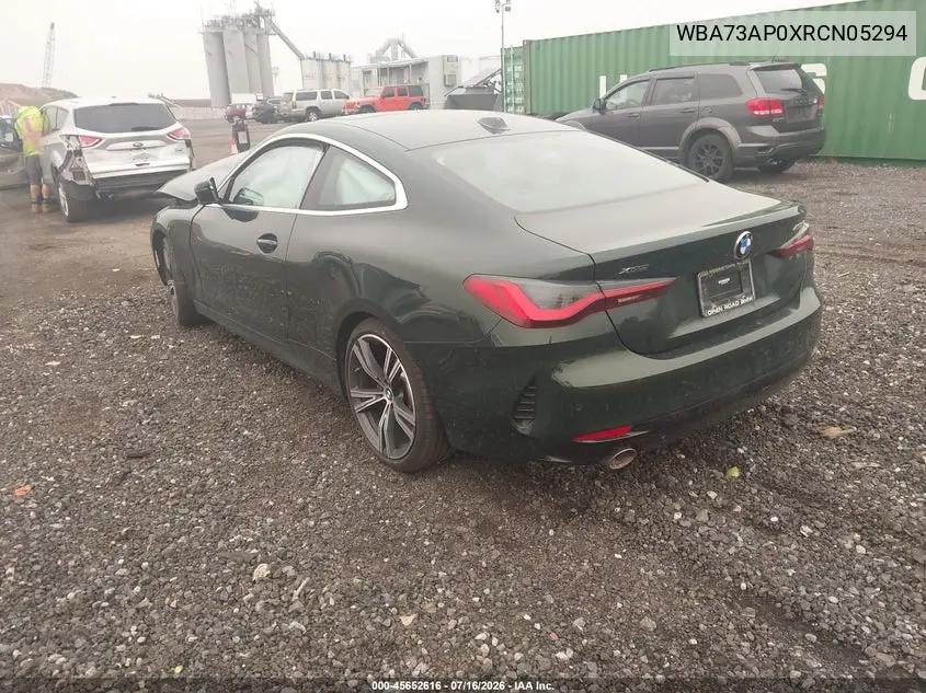 2024 BMW 430I xDrive VIN: WBA73AP0XRCN05294 Lot: 45652616
