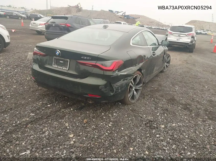 2024 BMW 430I xDrive VIN: WBA73AP0XRCN05294 Lot: 45652616