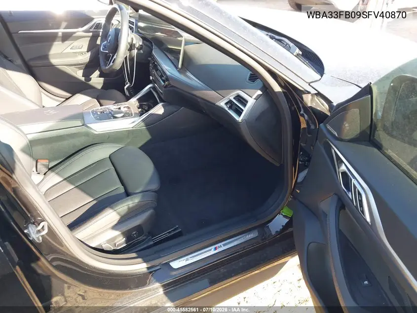 2025 BMW 430I Gran Coupe xDrive VIN: WBA33FB09SFV40870 Lot: 45582561