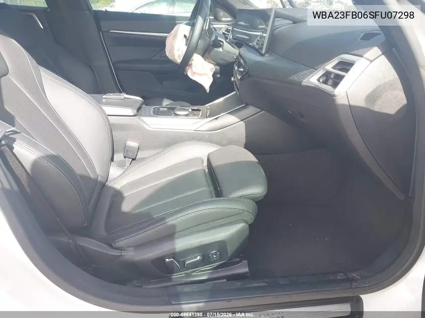 2025 BMW 430I Gran Coupe VIN: WBA23FB06SFU07298 Lot: 45641398