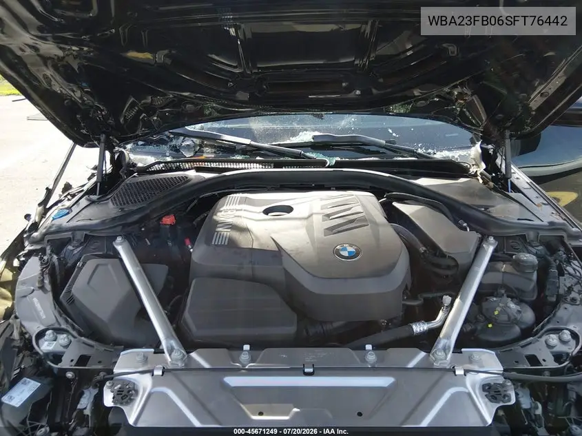 2025 BMW 430I Gran Coupe VIN: WBA23FB06SFT76442 Lot: 45671249