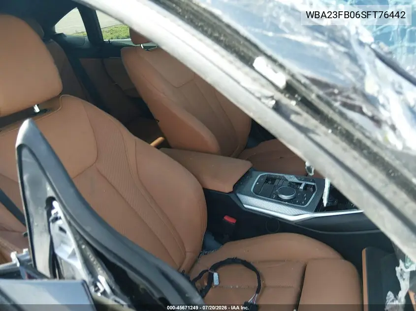 2025 BMW 430I Gran Coupe VIN: WBA23FB06SFT76442 Lot: 45671249