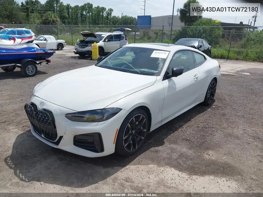 2026 BMW 430I VIN: WBA43DA01TCW72180 Lot: 45504190