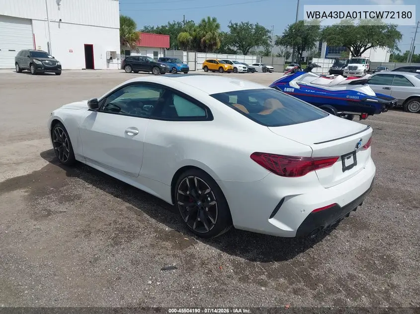2026 BMW 430I VIN: WBA43DA01TCW72180 Lot: 45504190