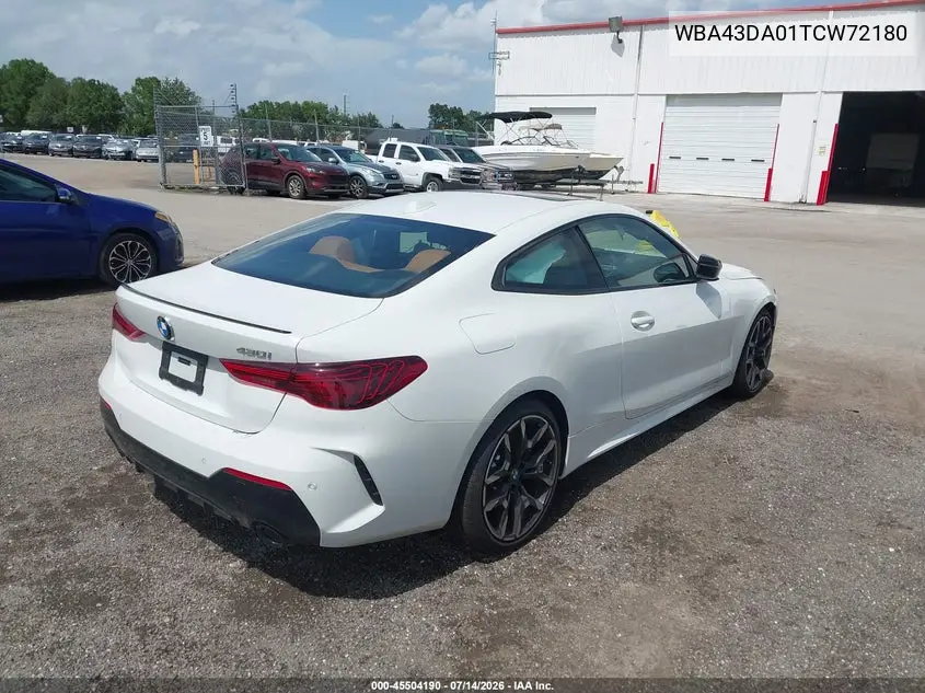 2026 BMW 430I VIN: WBA43DA01TCW72180 Lot: 45504190