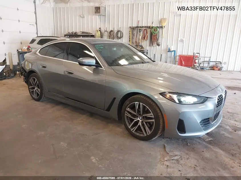 2026 BMW 430I Gran Coupe xDrive VIN: WBA33FB02TFV47855 Lot: 45507599