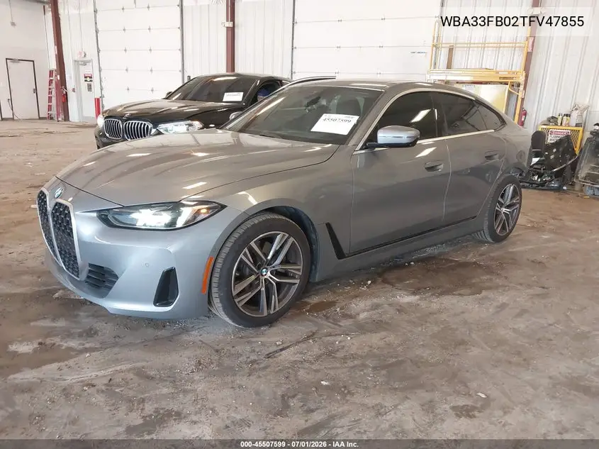 2026 BMW 430I Gran Coupe xDrive VIN: WBA33FB02TFV47855 Lot: 45507599