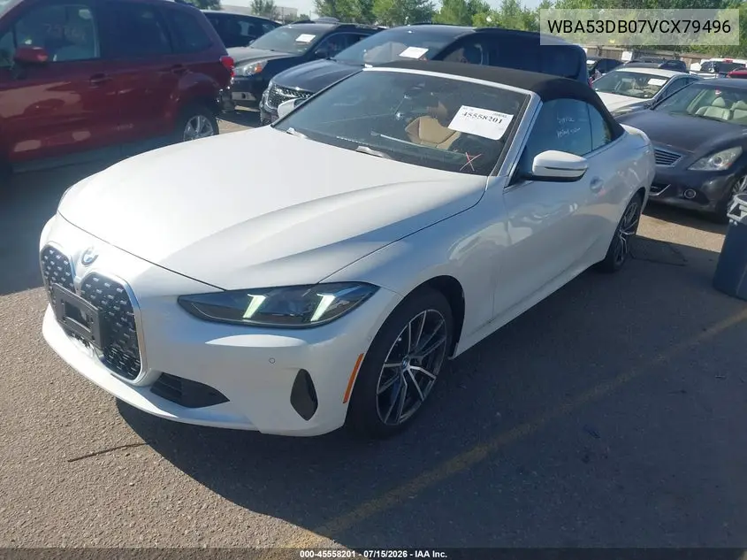 2026 BMW 430I VIN: WBA53DB07VCX79496 Lot: 45558201
