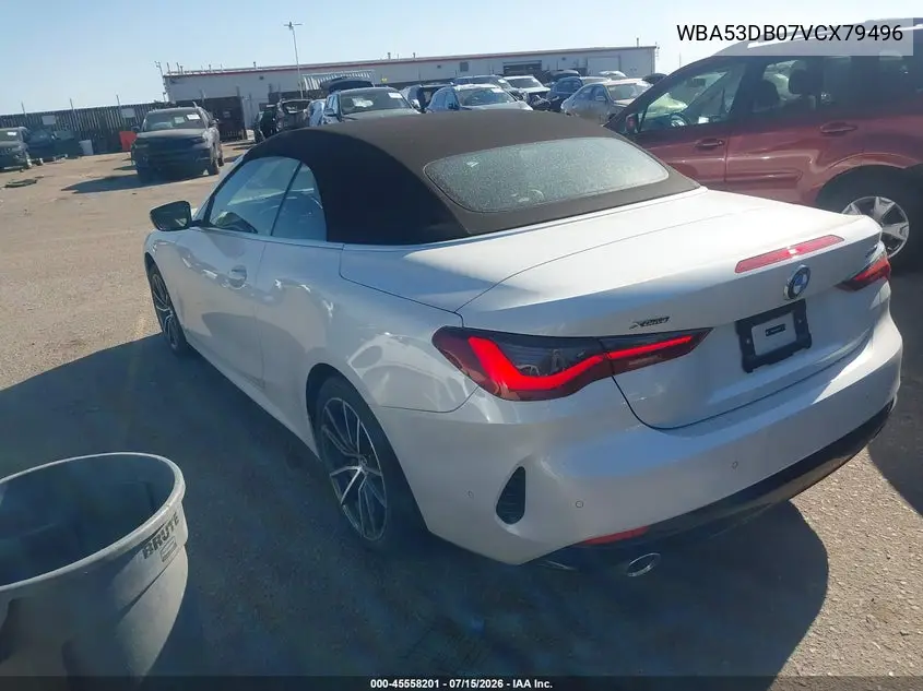2026 BMW 430I VIN: WBA53DB07VCX79496 Lot: 45558201