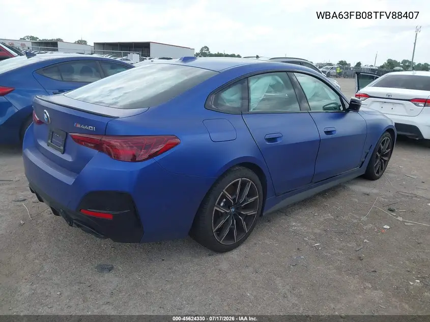 2026 BMW M440I Gran Coupe xDrive VIN: WBA63FB08TFV88407 Lot: 45624330