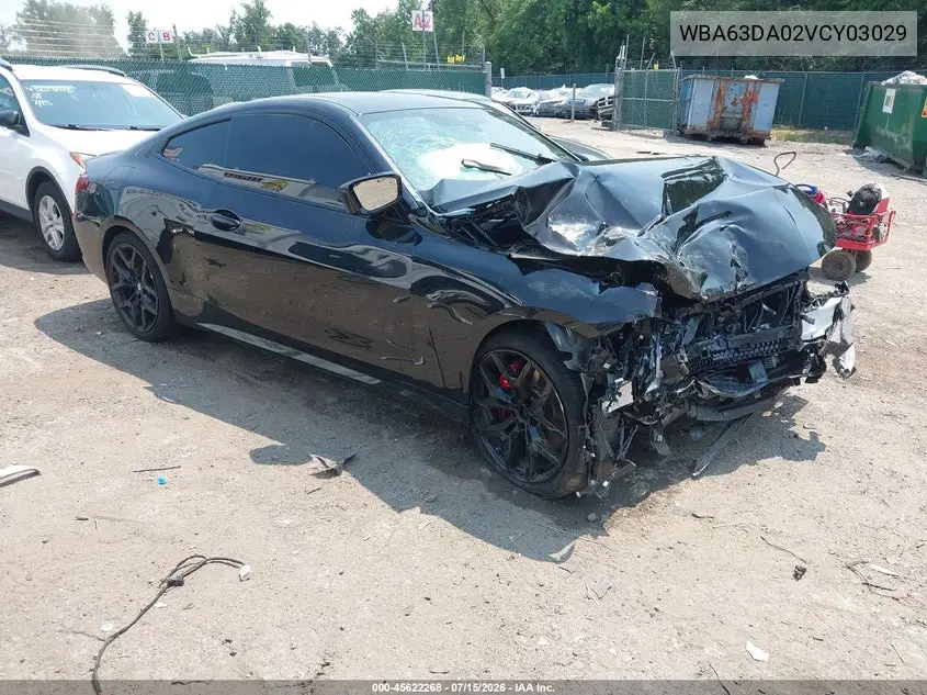 2027 BMW 430I VIN: WBA63DA02VCY03029 Lot: 45622268