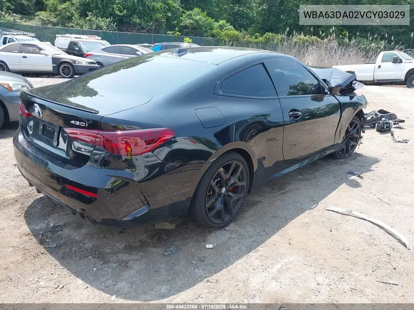 2027 BMW 430I VIN: WBA63DA02VCY03029 Lot: 45622268