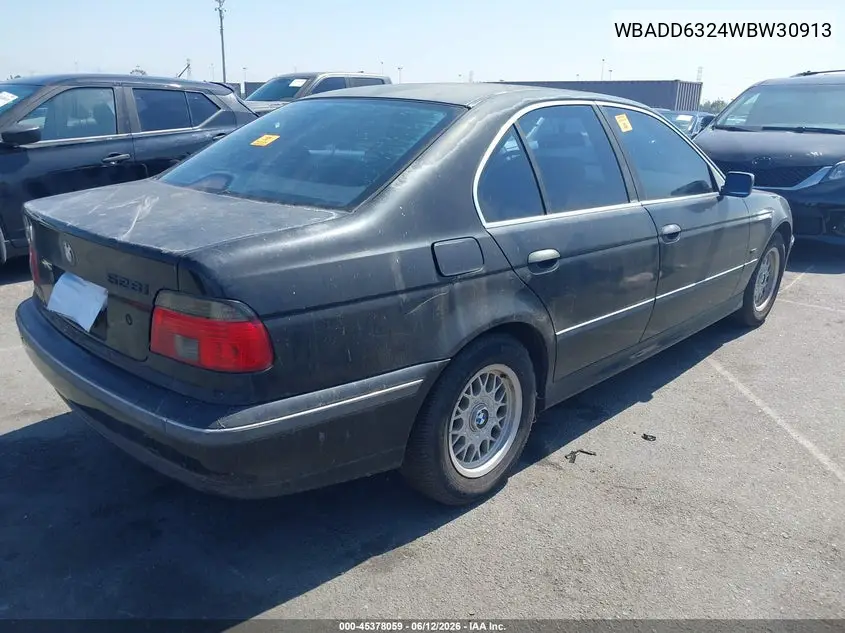1998 BMW 528I VIN: WBADD6324WBW30913 Lot: 45378059