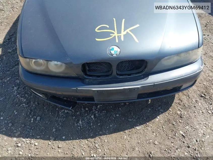 2000 BMW 540Ia VIN: WBADN6343YGM69412 Lot: 45318735
