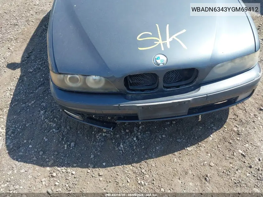 2000 BMW 540Ia VIN: WBADN6343YGM69412 Lot: 45318735