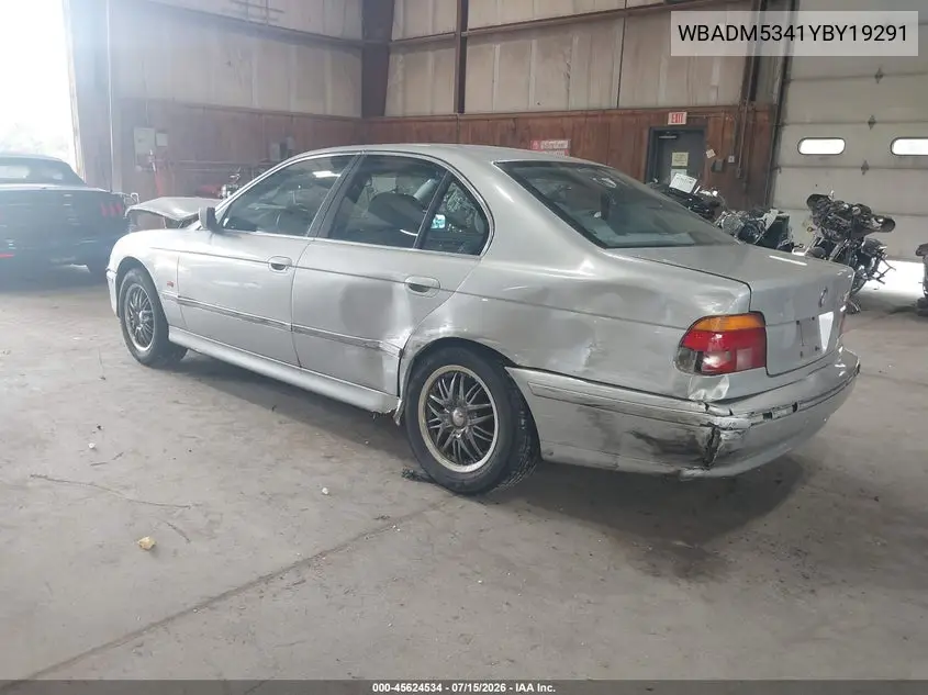 2000 BMW 528I VIN: WBADM5341YBY19291 Lot: 45624534