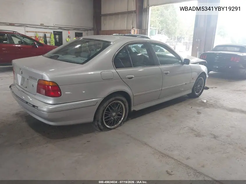 2000 BMW 528I VIN: WBADM5341YBY19291 Lot: 45624534