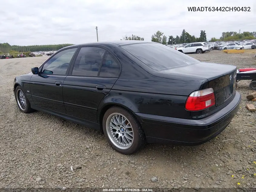 2002 BMW 5 Series 530Ia VIN: WBADT63442CH90432 Lot: 45621096