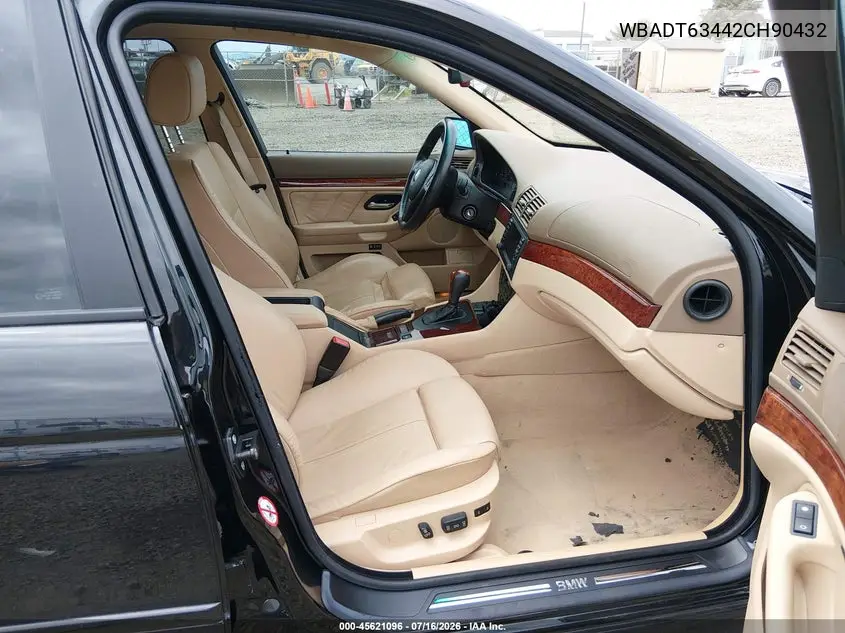 2002 BMW 5 Series 530Ia VIN: WBADT63442CH90432 Lot: 45621096
