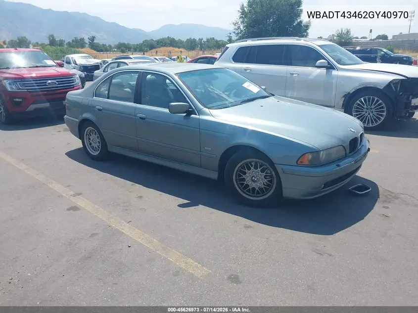 2002 BMW 5 Series 525Ia VIN: WBADT43462GY40970 Lot: 45626973