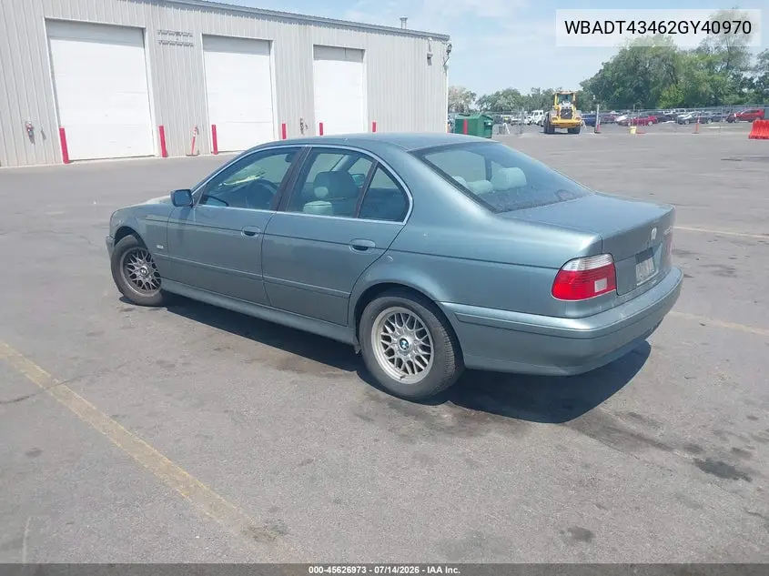 2002 BMW 5 Series 525Ia VIN: WBADT43462GY40970 Lot: 45626973