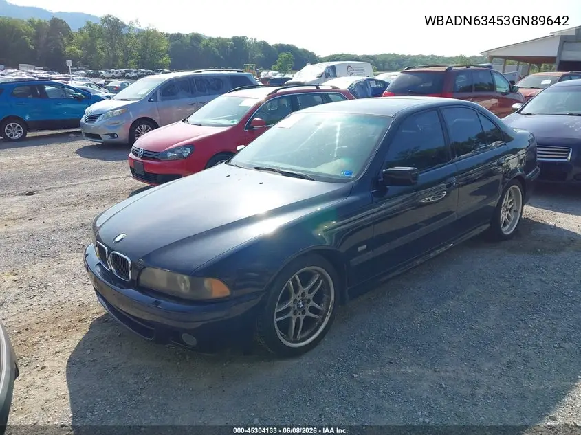 2003 BMW 540Ia VIN: WBADN63453GN89642 Lot: 45304133