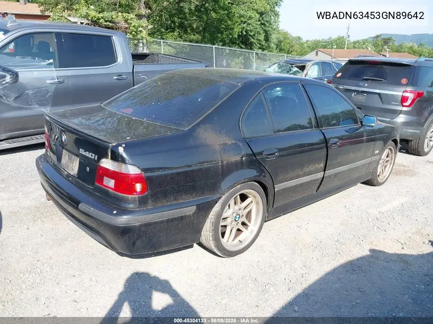 2003 BMW 540Ia VIN: WBADN63453GN89642 Lot: 45304133