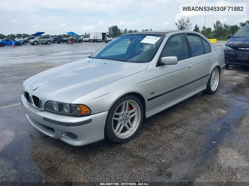 2003 BMW 5 Series 540I VIN: WBADN53453GF71882 Lot: 45671788