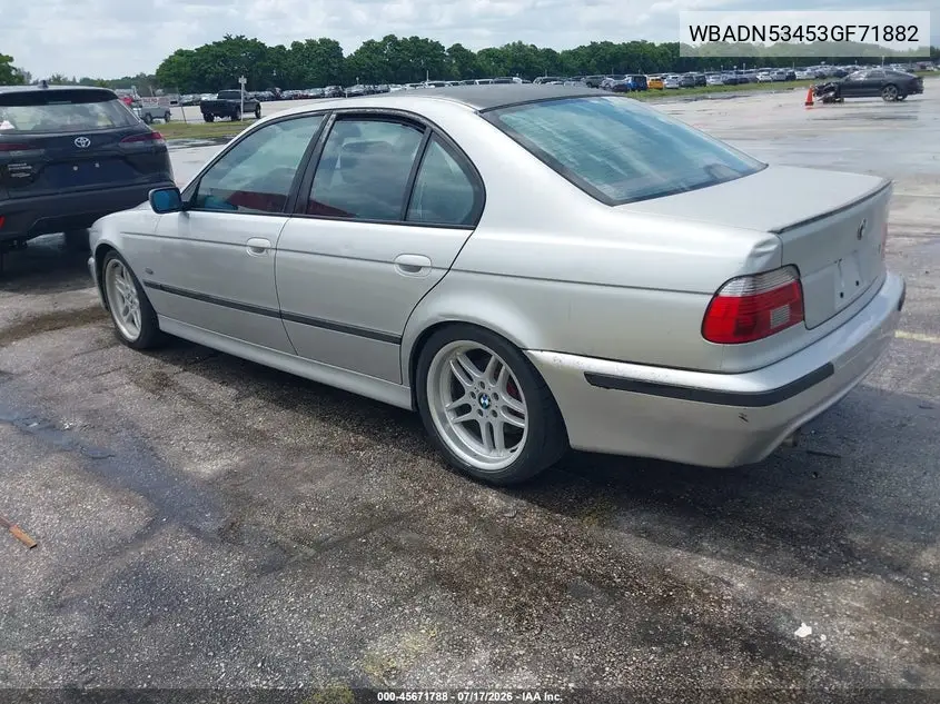 2003 BMW 5 Series 540I VIN: WBADN53453GF71882 Lot: 45671788