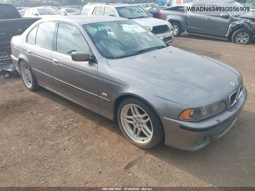 2003 BMW 5 Series 540Ia VIN: WBADN63493GS56909 Lot: 45673647