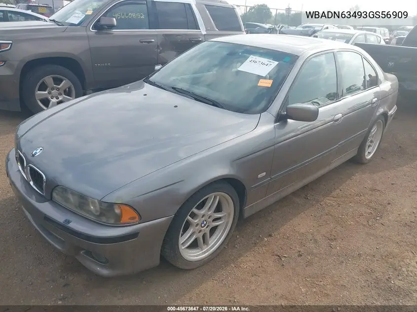 2003 BMW 5 Series 540Ia VIN: WBADN63493GS56909 Lot: 45673647