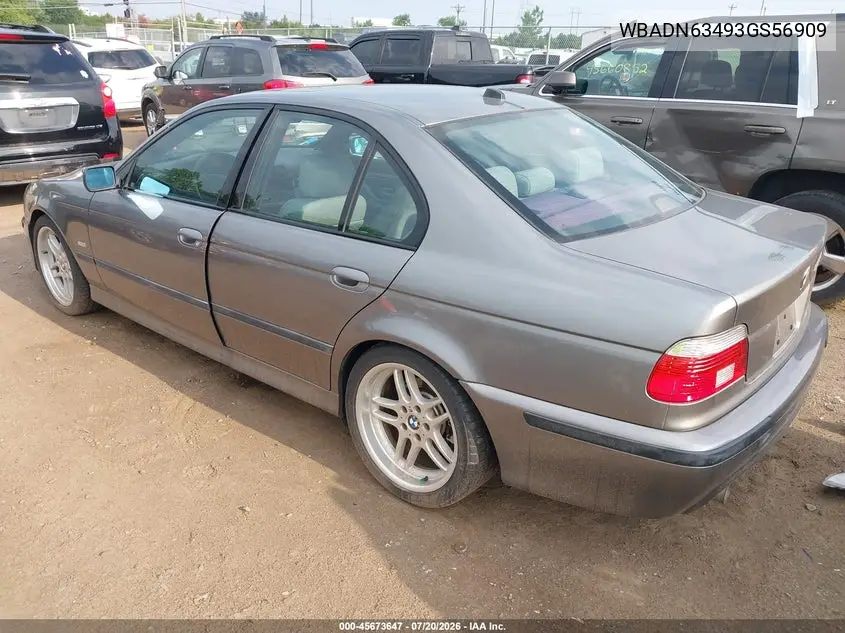 2003 BMW 5 Series 540Ia VIN: WBADN63493GS56909 Lot: 45673647