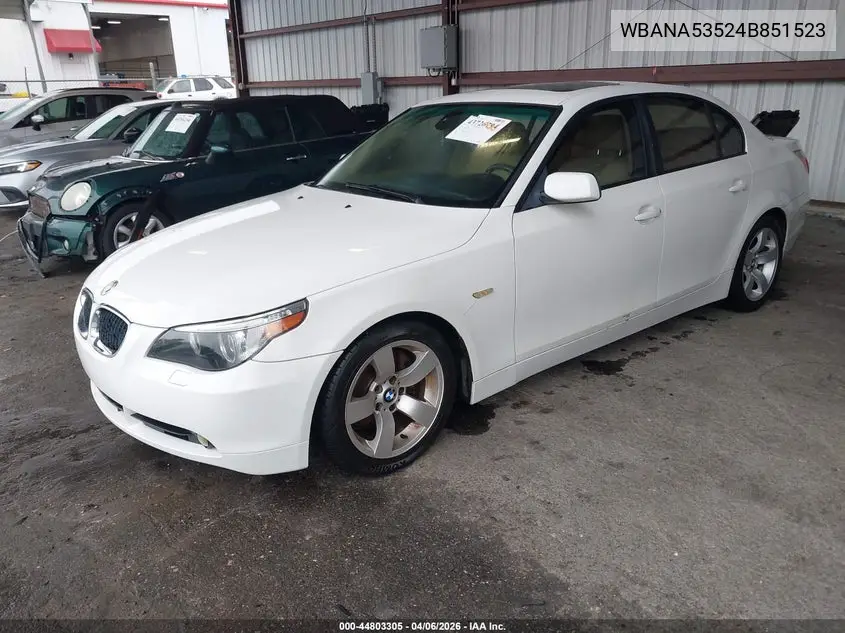 WBANA53524B851523 2004 BMW 525I