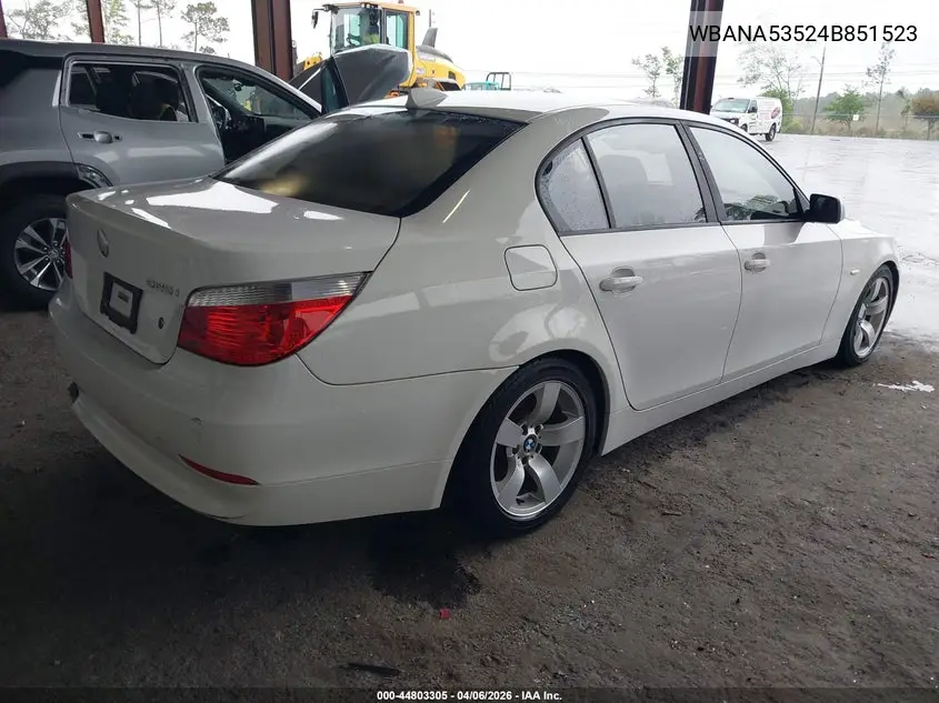 WBANA53524B851523 2004 BMW 525I