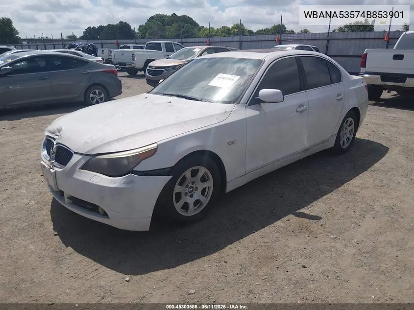 2004 BMW 525I VIN: WBANA53574B853901 Lot: 45303586
